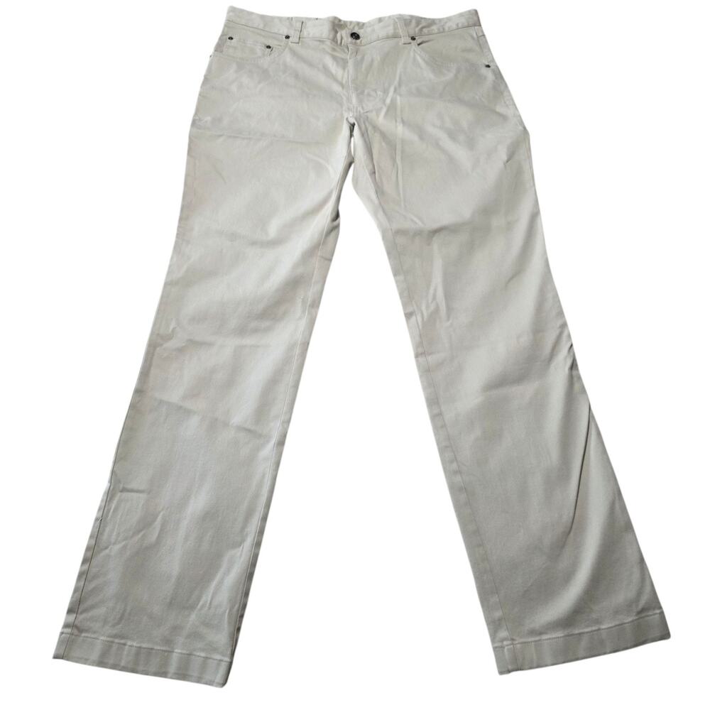 Tasso Elba Mens Cosimo Classic Fit Chino Casual Soft Stone Wall Size 34x32